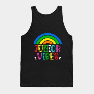 Junior Grade Vibes Rainbow Back to School Kids Teacher Tank Top